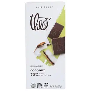 Organic Toasted Coconut Dark Chocolate Bar, 3 OZ