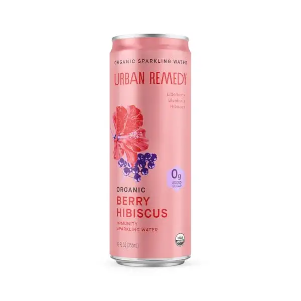 Organic Berry Hibiscus Sparkling Water Sgl, 12 FZ 1