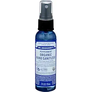 Organic Peppermint Hand Sanitizer, 2 FZ