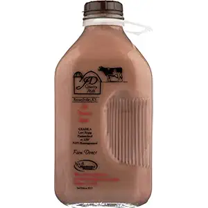 Chocolate Glass Half Gallon Milk, 64 FZ