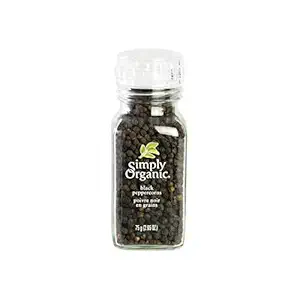 Organic Black Peppercorns Grinder, 2.65 OZ