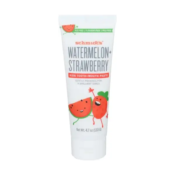 Kids Watermelon + Strawberry Tooth + Mouth Paste, 4.7 OZ 1