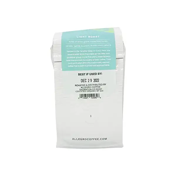 Organic Peru Valle Inca WB Coffee, 12 OZ 4