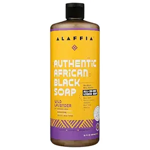 All in One Wild Lavender Authentic African Black Soap, 32 FZ