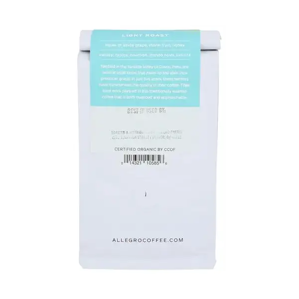 Organic Peru Valle Inca WB Coffee, 12 OZ 2