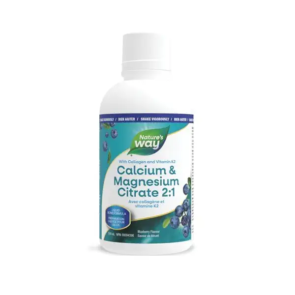 Calcium & Magnesium Citrate 2:1 K2 Liquid Blueberry 1