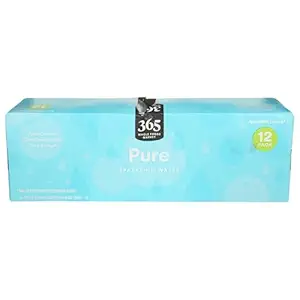 365 by Whole Foods Market, Sparkling Water, Plain, 12 Pack, 12 Fl Oz
