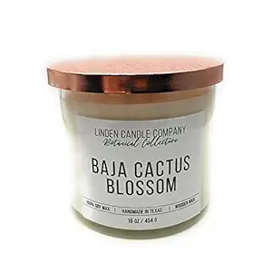 Baja Cactus Blossom Glass Tumbler Candle, 16 OZ