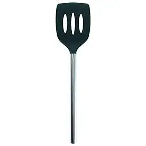 Silicone Slotted Turner Charcoal, 1 EA