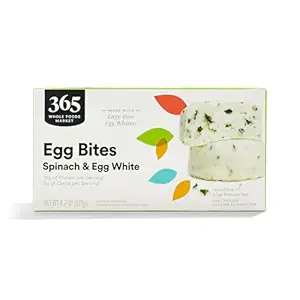365 by Whole Foods Market, Egg White Bites, Spinach Basil Feta, Sous Vide, 4.2 Ounce
