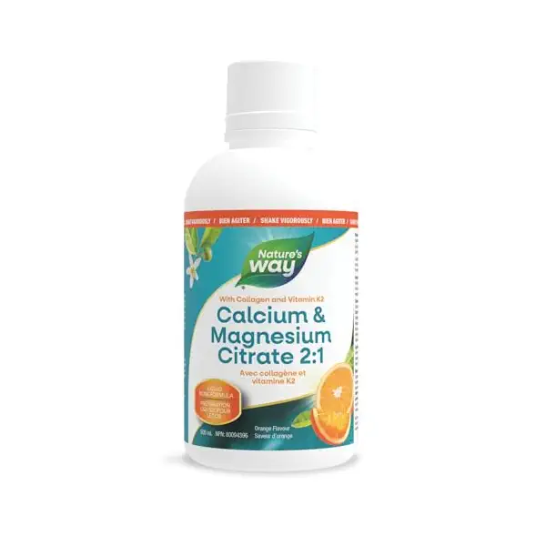Calcium & Magnesium Citrate 2:1 K2 Liquid Orange 1