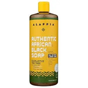 All in One Eucalyptus Tea Tree Black Soap, 32 FZ