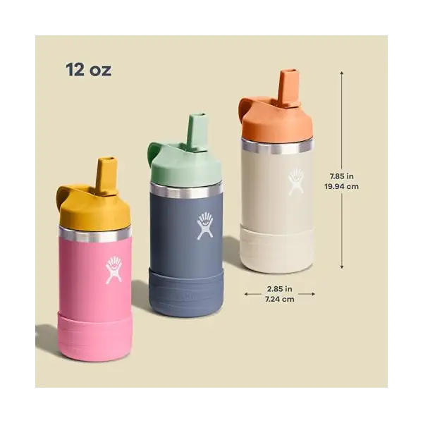 Dahlia Kids Wide Mouth Straw Cap 12Oz, 1 EA 3