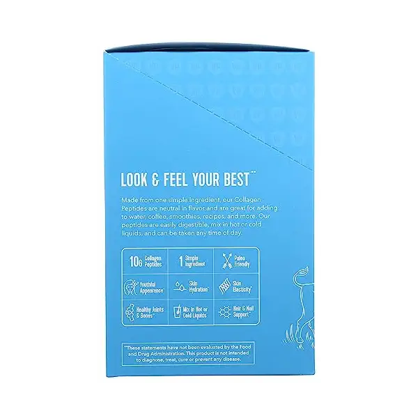 Unflavored Collagen Peptides 20 Count, 0.35 OZ 6