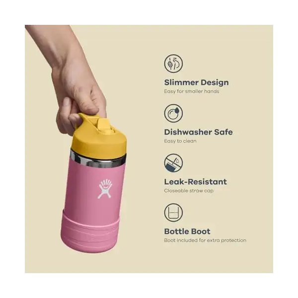 Dahlia Kids Wide Mouth Straw Cap 12Oz, 1 EA 7