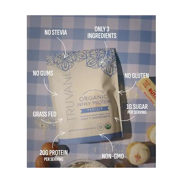 Organic Vanilla Whey Protein, 18.9 OZ 3