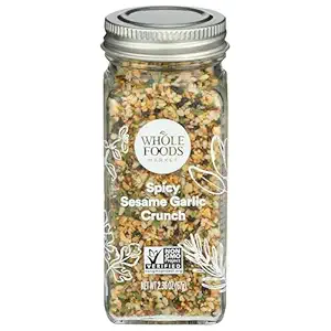 Whole Foods Market, Seasoning, Spicy Sesame Garlic Crunch, 2.36 Ounce