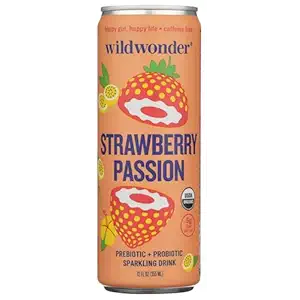 Organic Strawberry Passion Probiotic Sparkling Drink, 12 FZ
