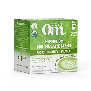 Organic Matcha Latte Mushroom Powder 10 Count, 0.28 OZ