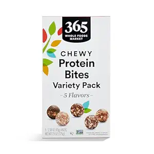 365 by Whole Foods Market, Protein Chewy Bites, Variety Pack, 1.58 Ounce, Pack of 5