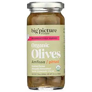 Organic Pitted Amfissa Olives, 7.8 OZ