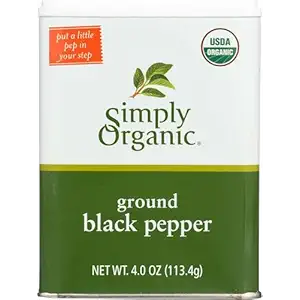 Organic Ground Black Pepper, 4 OZ