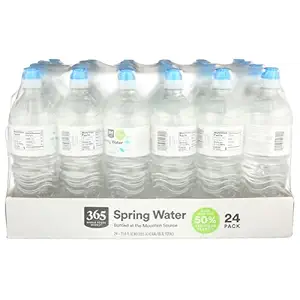 365 by Whole Foods Market, Spring Water, Flat Cap RPET, 23.6 Fl Oz, 24 Pack
