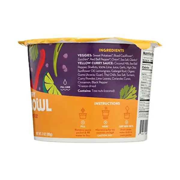 Yellow Curry Veggie Bowl, 3 OZ 5