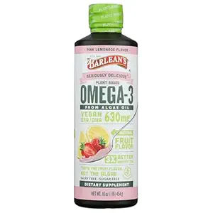 Pink Lemonade Swirl Algae Oil Omega 3, 16 OZ