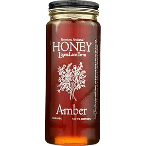 Amber Wildflower Honey Glass, 24 OZ