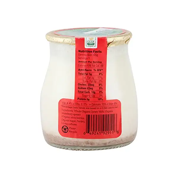 Organic Strawberry Yogurt, 4.75 OZ 4