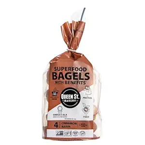Cinnamon Raisin Superfood Bagels, 16.37 OZ