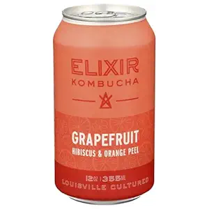 Grapefruit Hibiscus Kombucha, 12 OZ