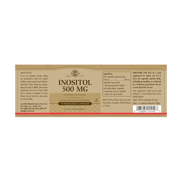 Inositol 500 Mg, 50 CT 2