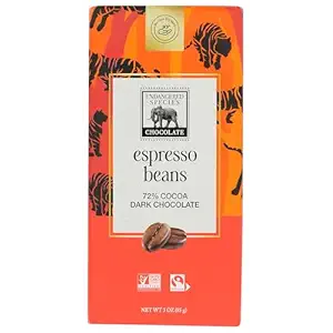 Espresso Beans Dark Chocolate Wildlife Bar, 3 OZ