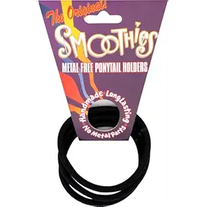 Mf Ponytail Holders Black, 3 CT