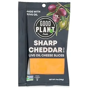 Sharp Cheddar Style Olive Oil Cheese Slices, 7 OZ