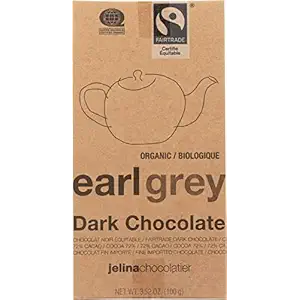 Organic Earl Grey Chocolate Bar 72%, 3.52 OZ