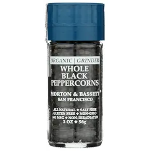 Organic Whole Black Peppercorn Grinder, 2 OZ