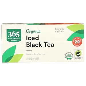 365 by Whole Foods Market, Organic Black Iced Tea, 22 Count