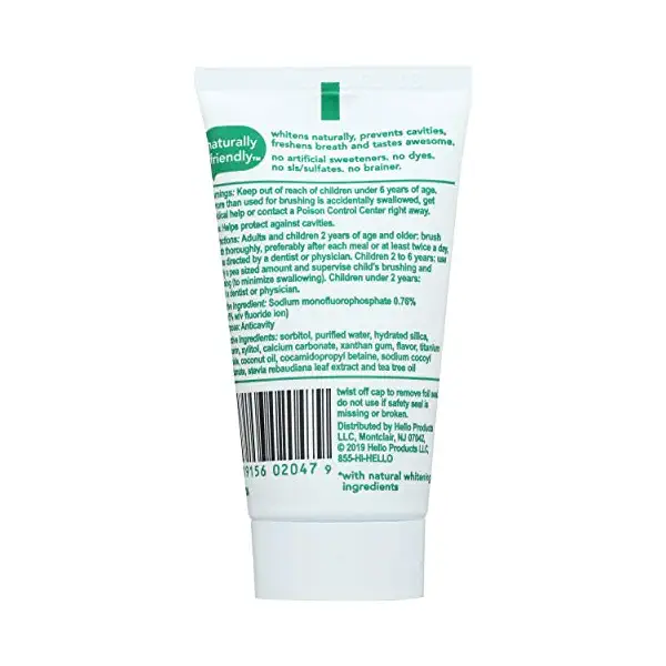 Farm Grown Mint Naturally Whitening Toothpaste, 1 OZ 3
