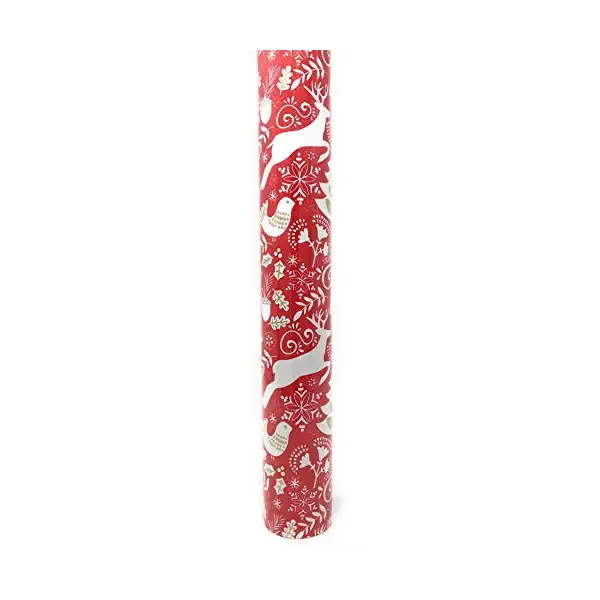 Red Scandinavian Jumbo Roll Wrap, 1 EA 1
