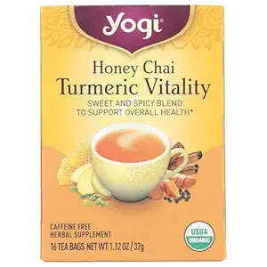 Organic Honey Chai Turmeric Vitality Tea, 16 CT
