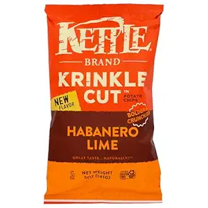 Habanero Lime Krinkle Cut Kettle Chips, 5 OZ