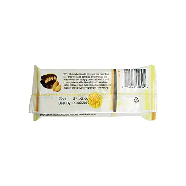 Organic Dark Chocolate Almond Butter Cups, 1.3 OZ 3