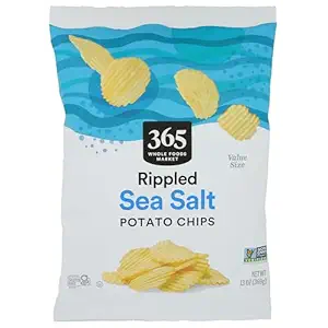 Party Size Sea Salt Rippled Potato Chips, 13 OZ