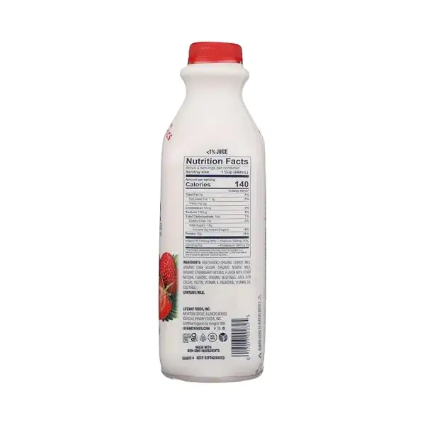 Organic Lowfat Strawberry Kefir, 32 FZ 7