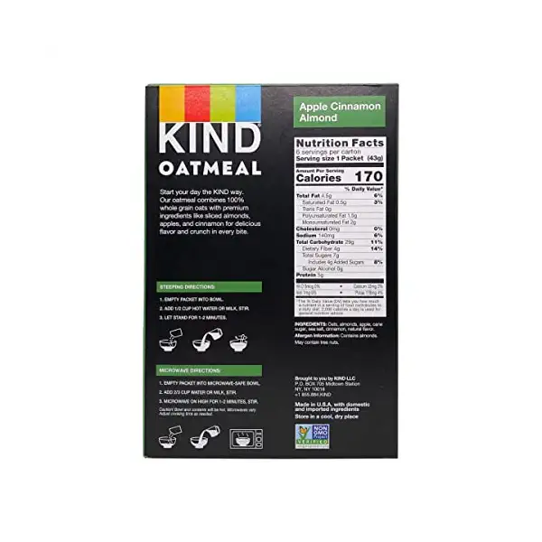 Apple Cinnamon Almond Oatmeal, 9 OZ 4