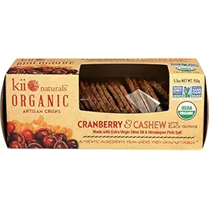 Organic Cranberry Cashew And Quinoa Crackers, 5.3 OZ