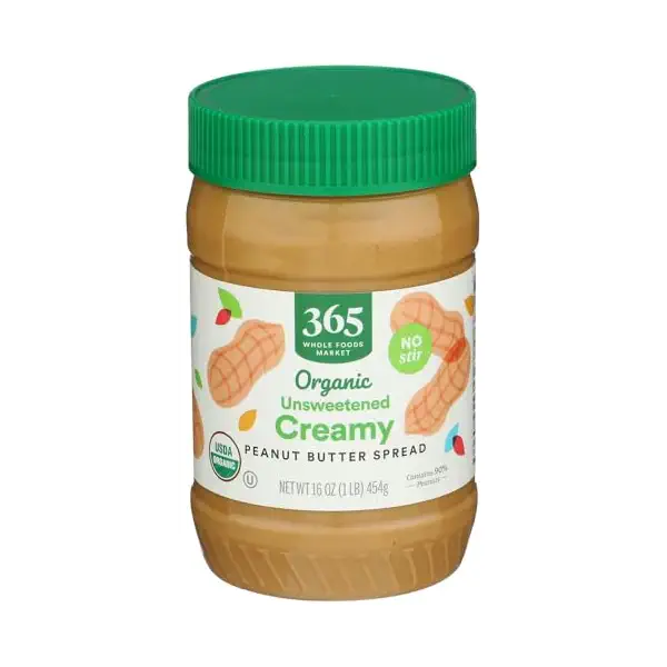 Organic Unsweetened Peanut Butter, 16 OZ 1